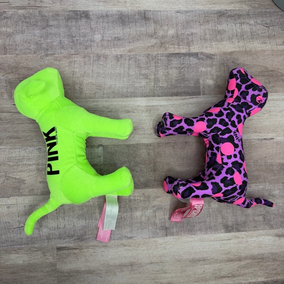 PINK Plush Dog Duo - Neon Green & Pink Leopard - Picture 9 of 9
